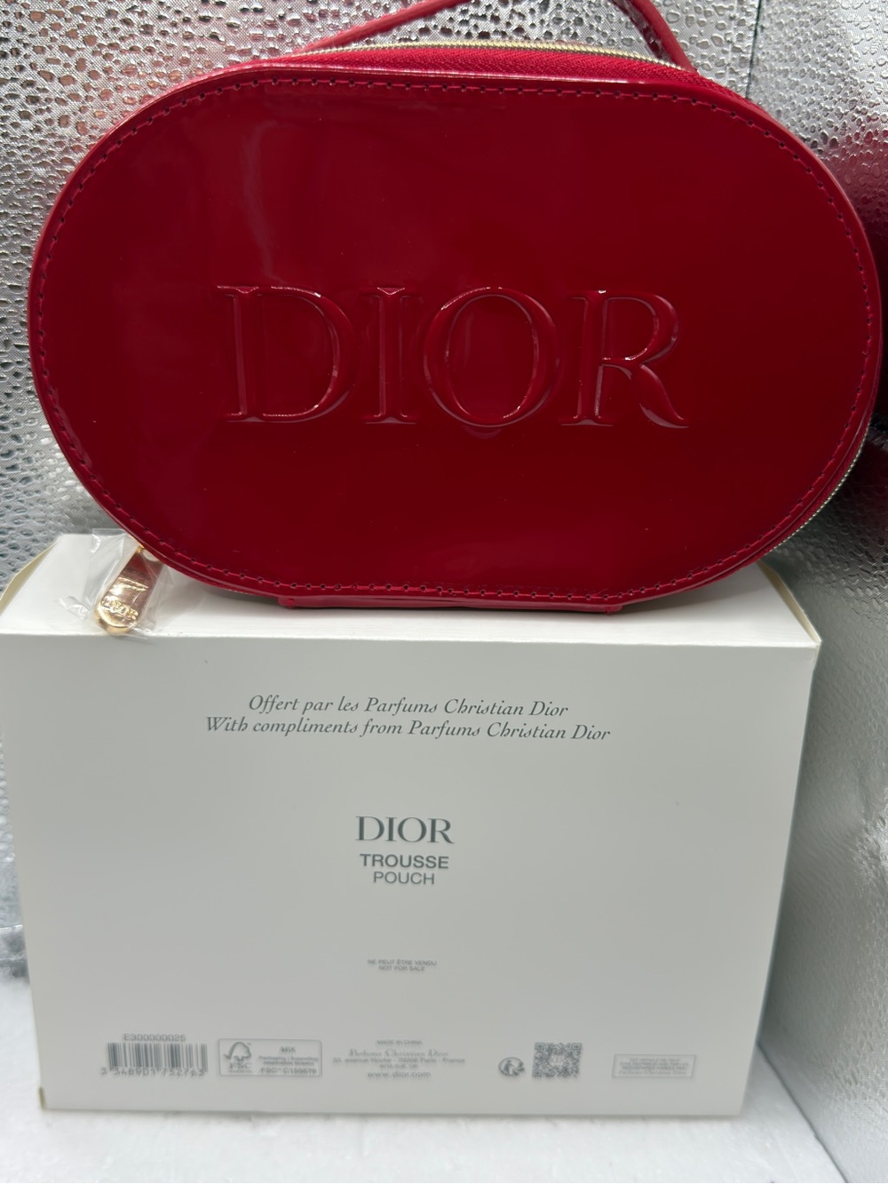 Dior Red Patent Leather Makeup pouch